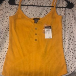 yellow tank top